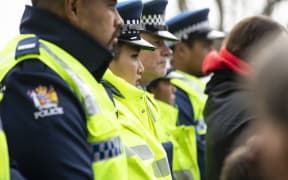 Police at Ihumatao.