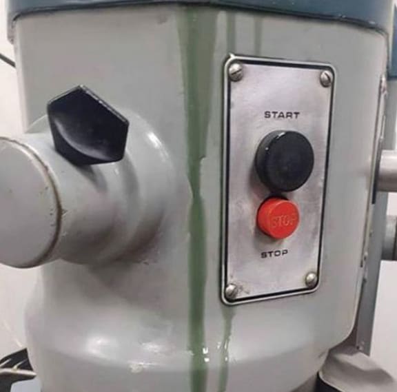 A dough mixer leaking oil.