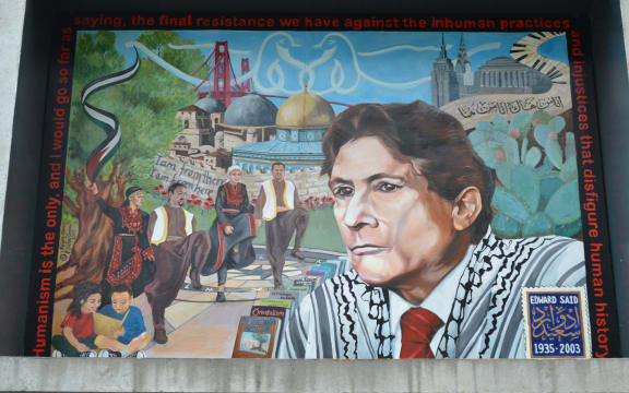 A Palestinian mural honouring Edward Saïd