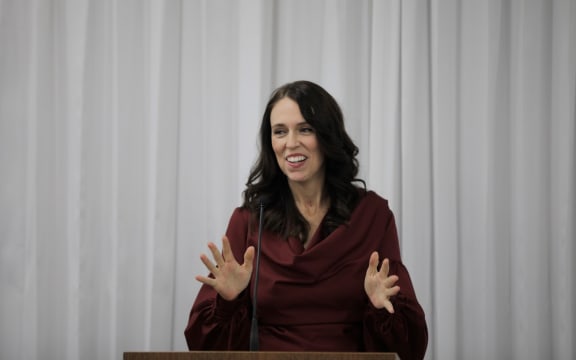 Prime Minister Jacinda Ardern at her announcement of a new business council.