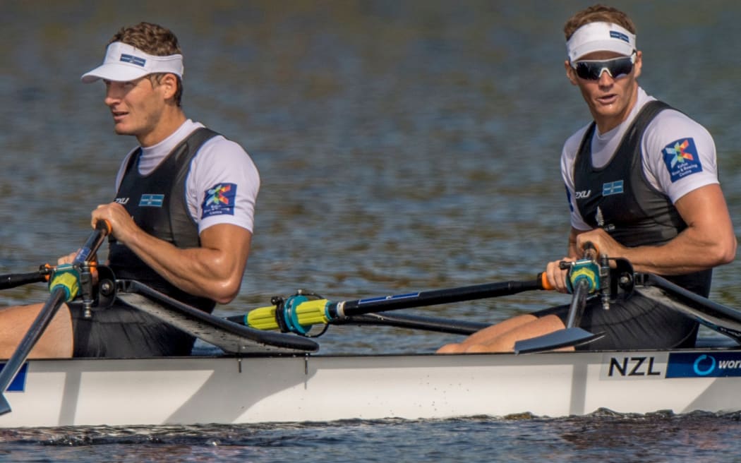 The men's double scull of Chris Harris and John Storey were among New Zealand's gold medal winners in Florida.