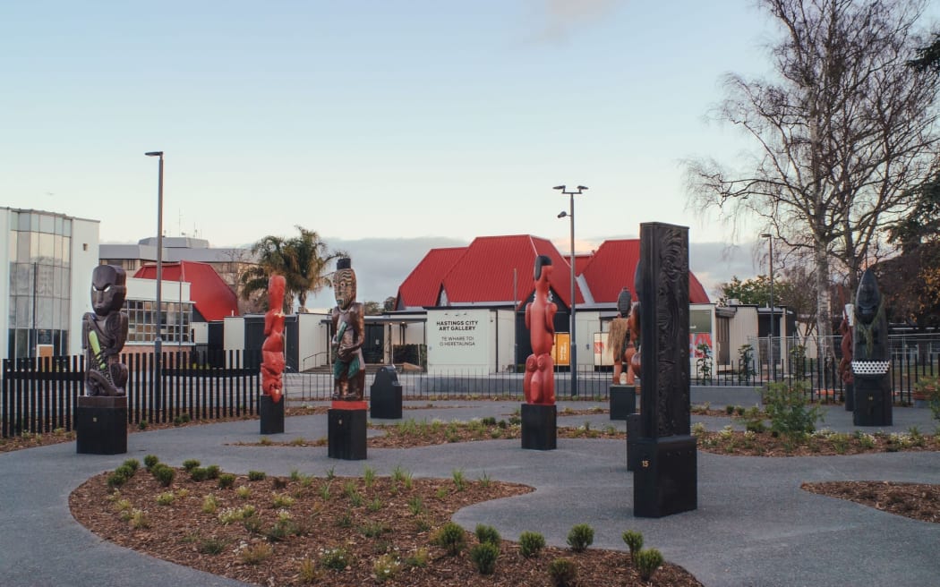The Hastings Art Gallery is defending its decision to exhibit Māori artist Diane Prince’s installation Flagging the Future despite it being pulled from a Nelson art gallery earlier this year.