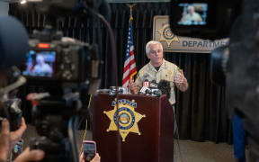 Pima County Sheriff Chris Nanos speaks to reporters Tuesday in Tucson about the search for Nancy Guthrie.