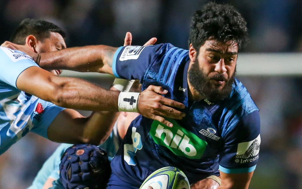 Akira Ioane in action for the Blues.