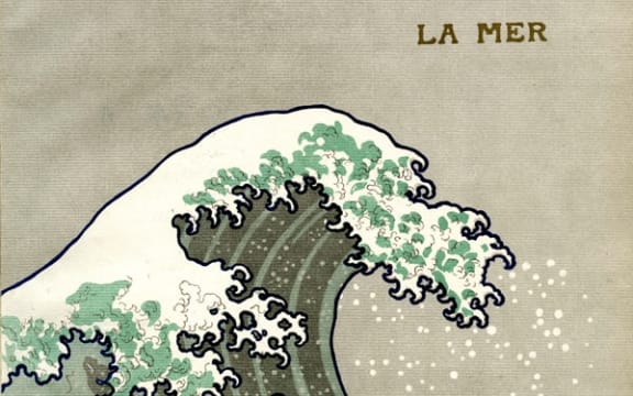 Cover of the 1905 edition of Debussy's La Mer. The illustration is based on Hokusai's Wave.