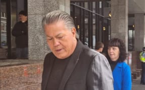 Brian Tamaki arrives at the Auckland District Court on 4 November 2024, where he faces multiple charges after attending three protests against lockdowns and vaccine mandates.