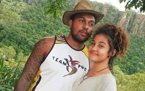 Police are looking for Bhosip Takip Kaiwi (L) in connection with the death of Jennelynn Kennedy (R).