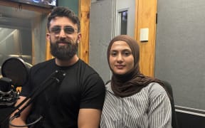 Bariz Shah and Saba Afrasyabi in RNZ's Auckland studio