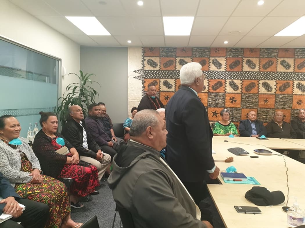 Reverend Mamea Tanielu at a meeting for Pacific leaders on COVID-19