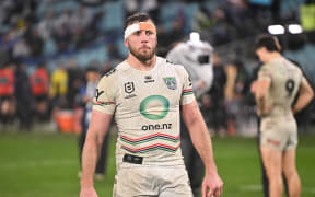 Kurt Capewell of the Warriors after the match. Canterbury Bankstown Bulldogs v NZ Warriors.