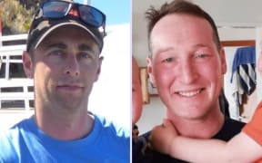 Firefighters Dave van Zwanenberg (left) and Craig Stevens, who died after getting trapped in a slip in Auckland's Muriwai during Cyclone Gabrielle in February, 2023.
