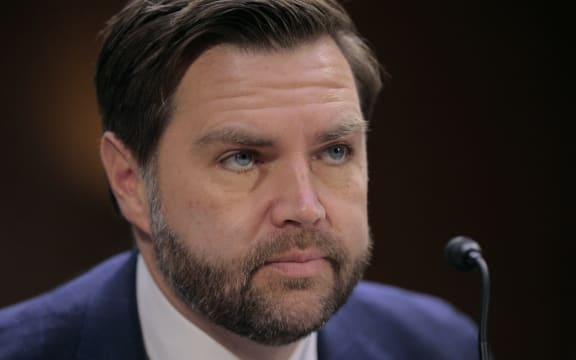 WASHINGTON, DC - MARCH 04: U.S. Vice President JD Vance introduces his friend and President Donald Trump's nominee to be under secretary of defense for policy, Elbridge Colby, during his confirmation hearing before the Senate Armed Services Committee the Dirksen Senate Office Building on Capitol Hill on March 04, 2025 in Washington, DC. Vance later spoke to reporters about what he and President Donald Trump want Ukrainian President Volodymyr Zelensky to do in order to restart peace negotiations with Russia.   Chip Somodevilla/Getty Images/AFP (Photo by CHIP SOMODEVILLA / GETTY IMAGES NORTH AMERICA / Getty Images via AFP)