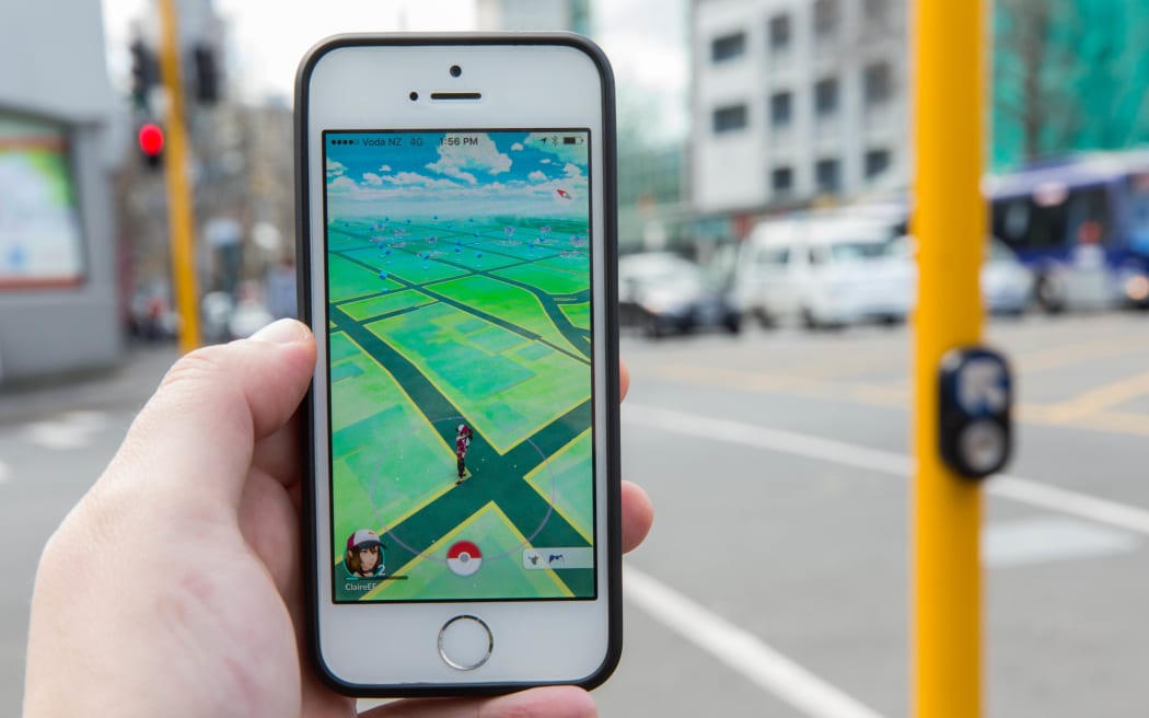 Pokemon Go being played on a mobile