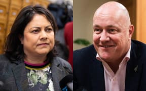 Ayesha Verrall and Christopher Luxon.