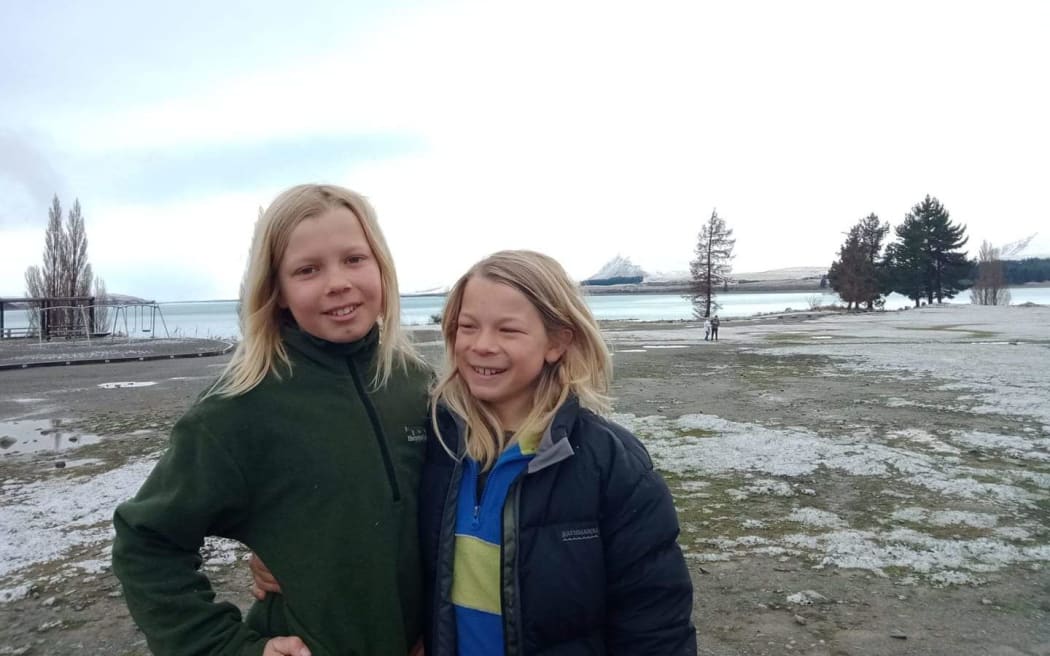 Baxter (left) and Logan Mosey-Reid in Tekapo on 1 September 2020.
