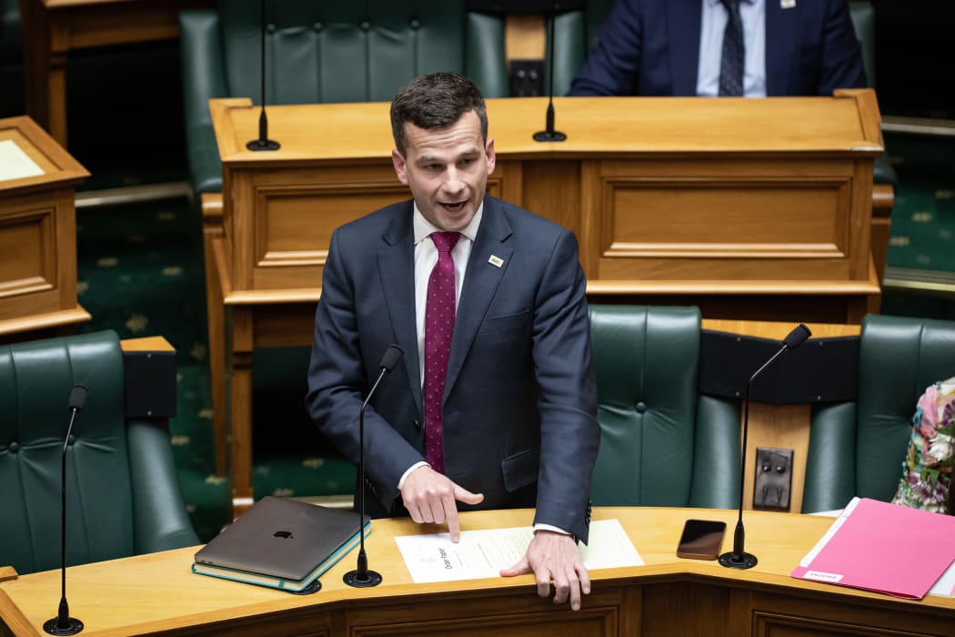 ACT leader David Seymour makes a point during the weekly general debate