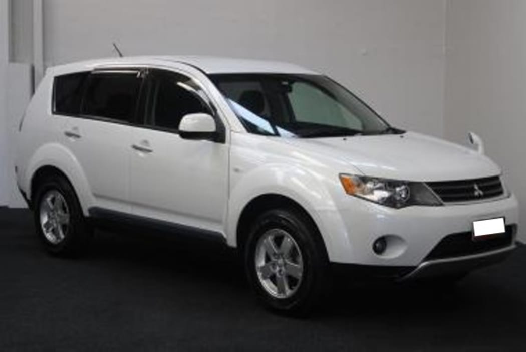 Police are seeking sightings of a white Mitsubishi Outlander, similar to the vehicle pictured