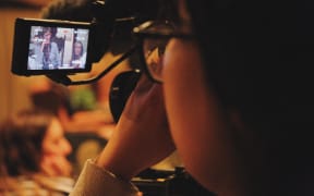 Keziah Manabet filming Kirsty