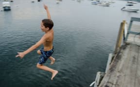 Jumping boy