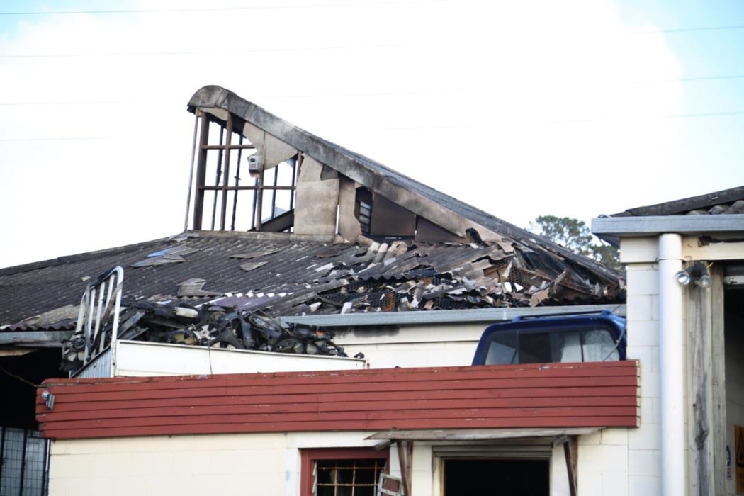 The fire gutted the Te Atatu South car-wrecking yard.