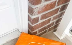 An orange bag with Temu logo