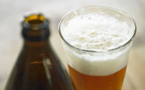 Beer in glass.
