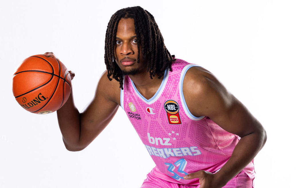 Freddie Gillespie - NZ Breakers NBL basketball team portrait session - Auckland - New Zealand on Saturday  21  August  2024.