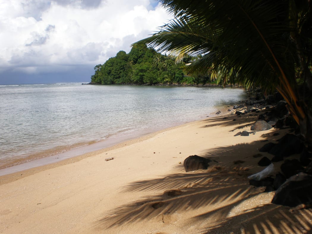 A beach on Upolu island, Samoa.