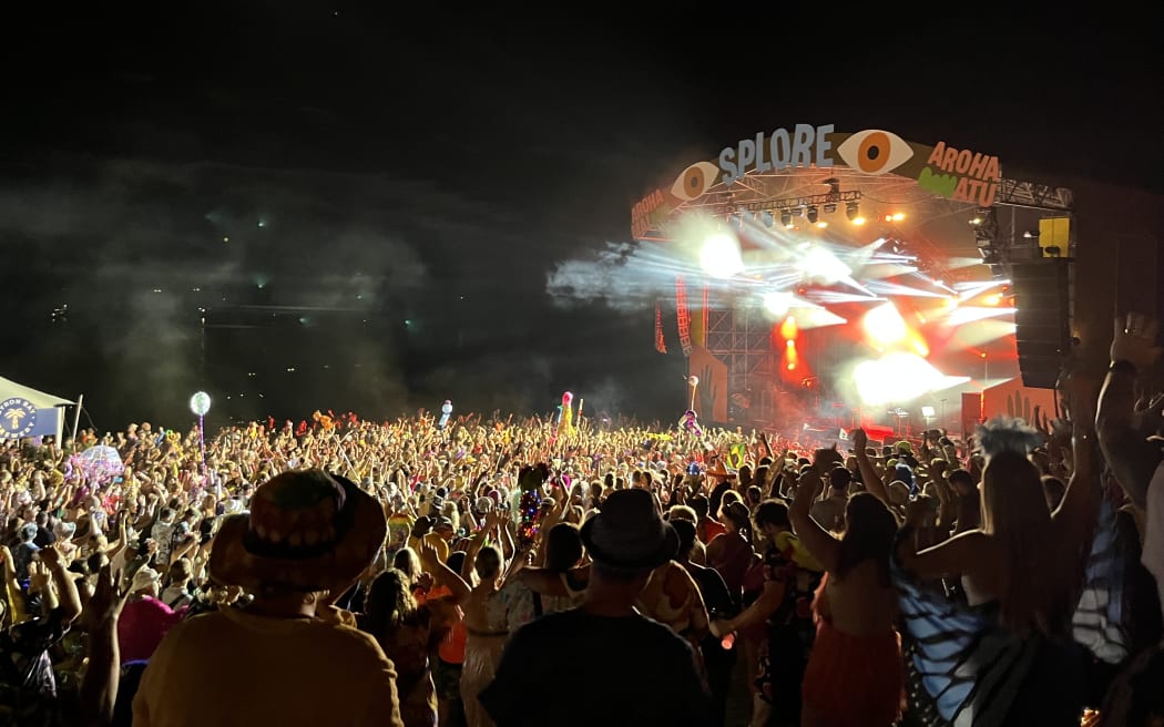 Lady Shaka dazzling the crowd at the main stage, Friday night at Splore