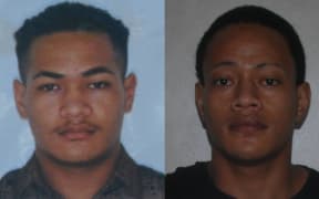 Amoni Fifita (L) and Viliami Kupu (R) escaped police custody in Tonga on Tuesday.