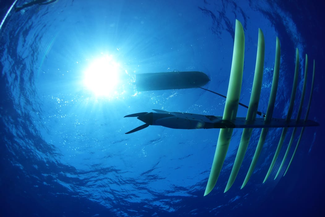 The solar and wave powered "Wave Glider" from US developer Liquid Robotics.