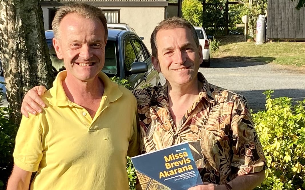Composer Chris Artley and conductor Ben Parry at the 2020 Teapot Valley Summer School