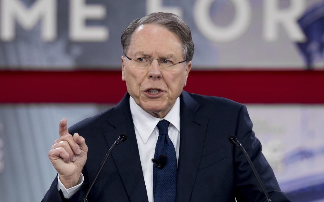 The National Rifle Association's (NRA) head Wayne LaPierre speaks during the 2018 Conservative Political Action Conference.