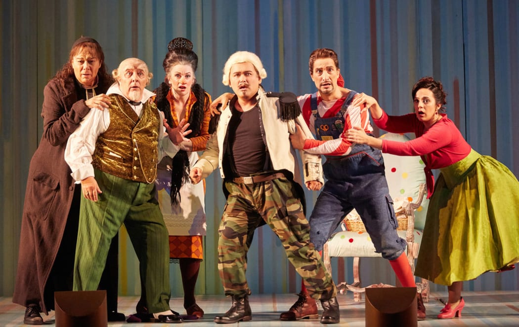 Ferruccio Furlanetto as Don Basilio, José Fardilha as Don Bartolo, Madeleine Pierard as Berta, Javier Camarena as Count Almaviva, Vito Priante as Figaro and Daniela Mack as Rosina