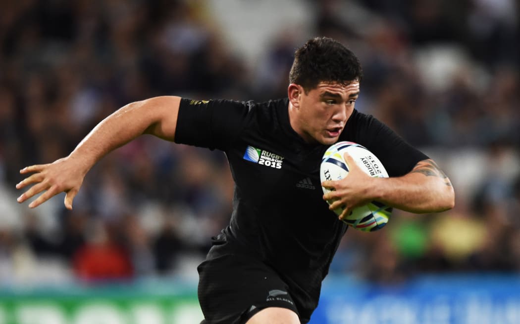 Codie Taylor during the New Zealand All Blacks v Namibia Rugby World Cup 2015 match.