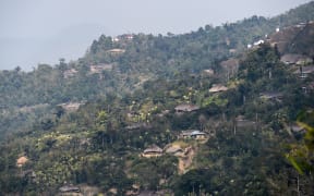 This photo taken on February 8, 2020 shows India's Nagaland, as seen from Longwa village in Myanmar's Sagaing region