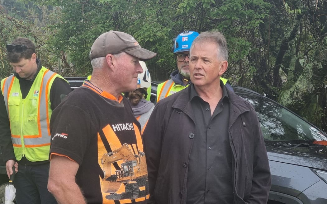 New Plymouth mayor Max Brough attended an opening ceremony for an $8.4m project to repair Tarata Rd on Monday.