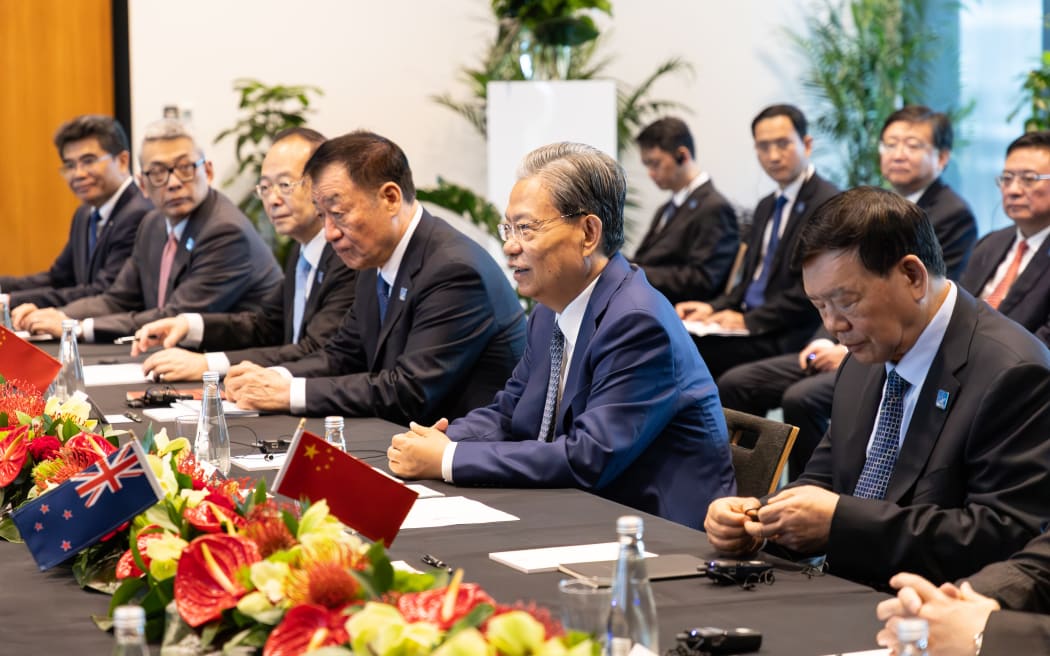 Zhao Leji, Chairman of the Standing Committee of the National People's Congress.