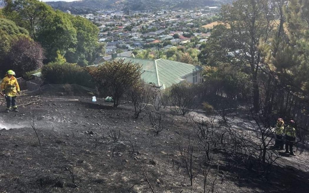 The aftermath of the fire on Walters Bluff.