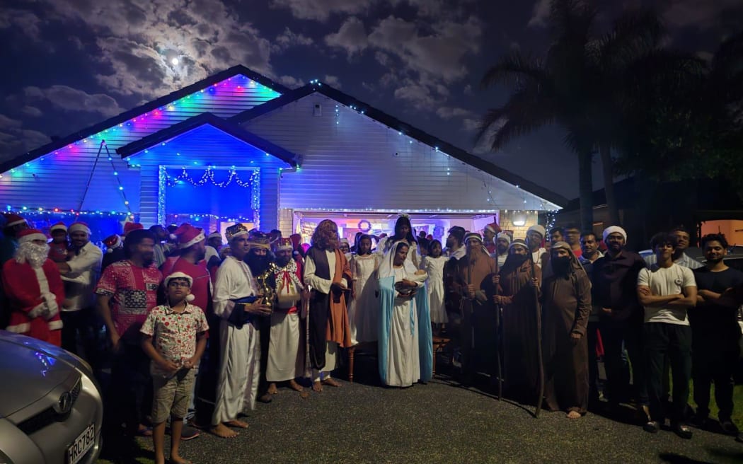 Members of the Kerala community in West Auckland re-created the nativity scene as part of their Christmas carol celebrations.
