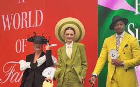 Laura Williams at Melbourne Fashion on the Field Best Suited event November 2024