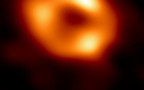 This is the first image of Sgr A*, the supermassive black hole at the centre of our galaxy.