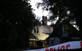 Parnell's City Garden Lodge is seen on 8 April, 2024, the morning after it caught fire.