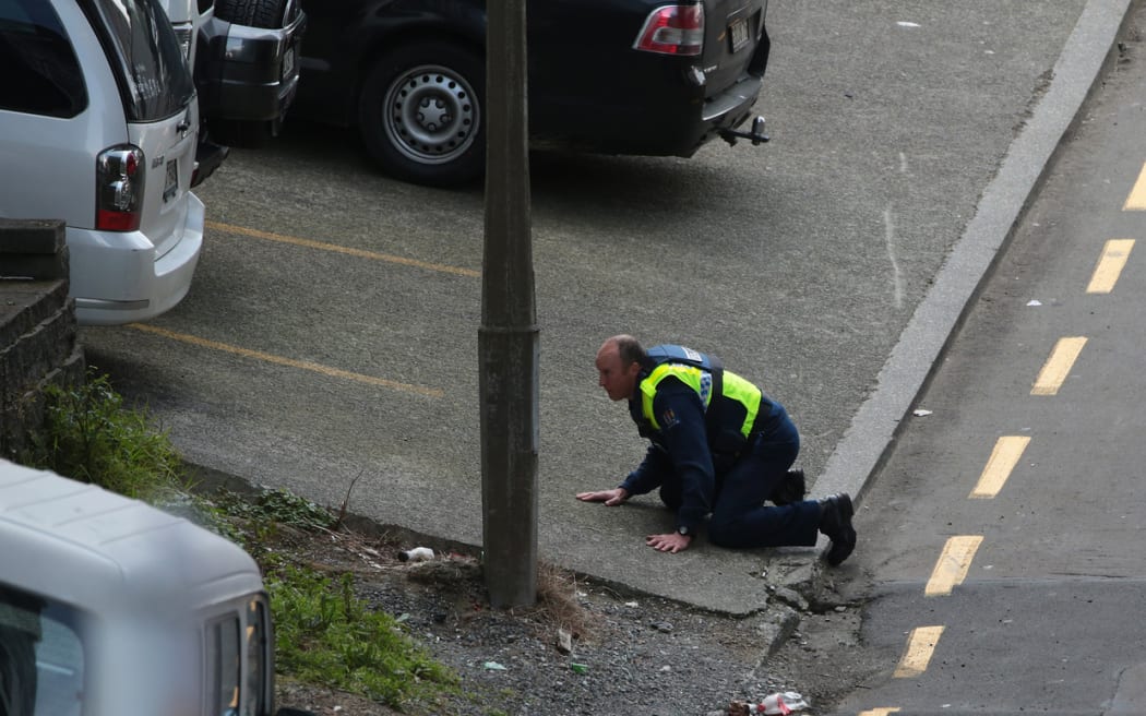 Police looking for the 'armed' man in Wellington.