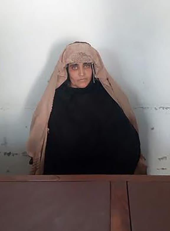 Sharbat Gula, as pictured in a handout photo from Pakistan's Federal Investigation Agency.