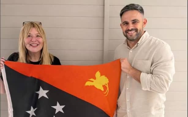 PNG Chiefs CEO, Lorna McPherson and PNG Chiefs general manager, Michael Chammas.(Facebook: PNG Chiefs )