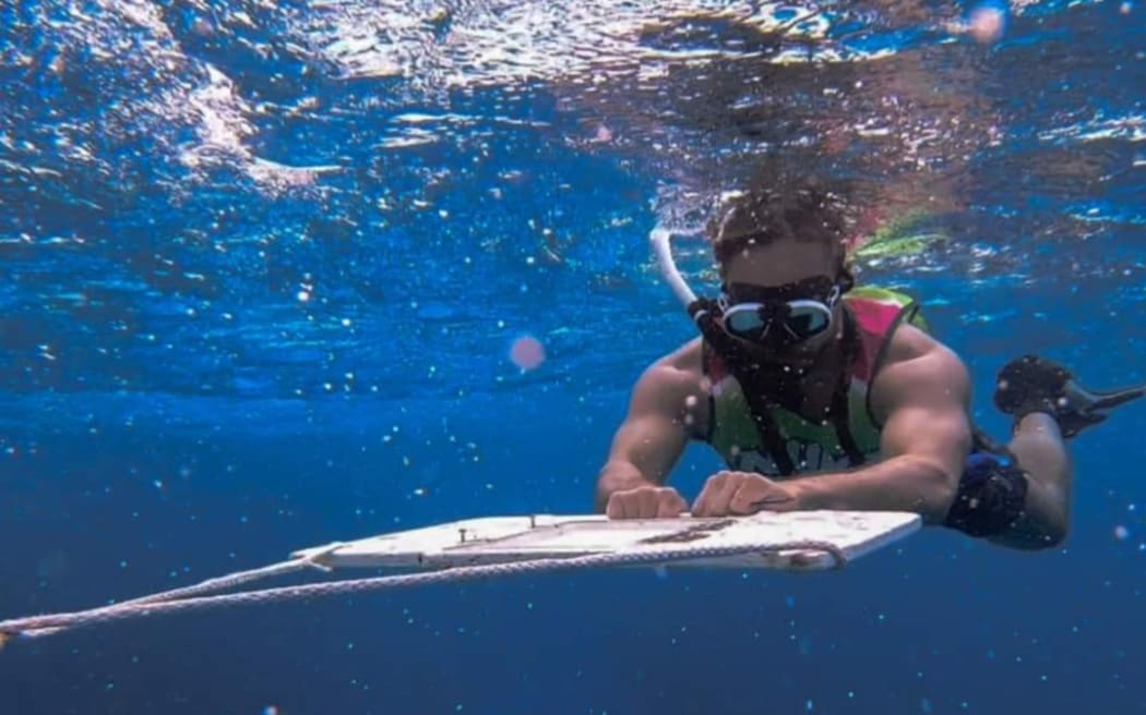 Anthony Wawea (left) is the first Pacific Islander to be awarded a PhD in marine biology from Auckland University of Technology.