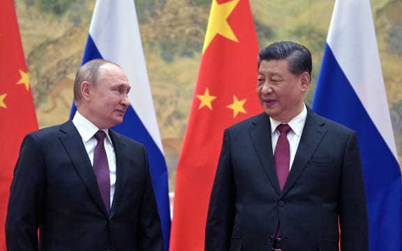 Russian President Vladimir Putin and China's President Xi Jinping hold talks in Beijing, China, 4 February 2022.
