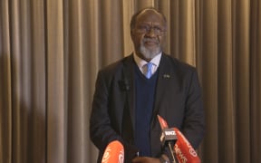 The Vanuatu PM holds a press conference in Auckland