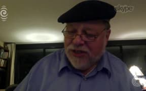 US maths professor Sylvain Cappell works on maths question